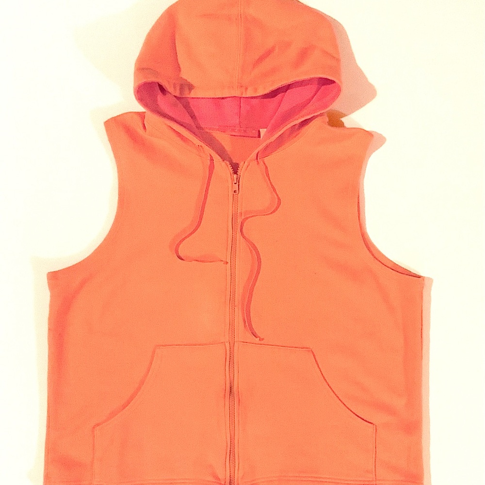 Women's Orange Hooded Vest